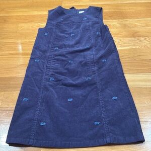 Vineyard vines girls whale embroidered corduroy jumper 
dress size 14.￼